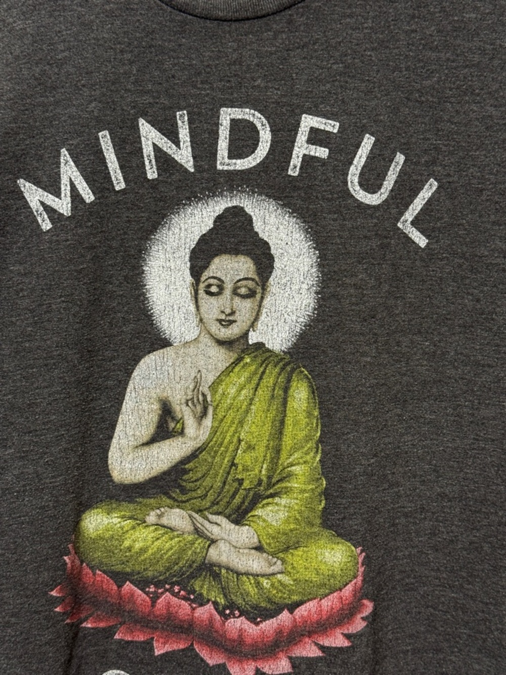 Mindful Graphic Muscle Tank Top - Charcoal - Picture 3 of 4